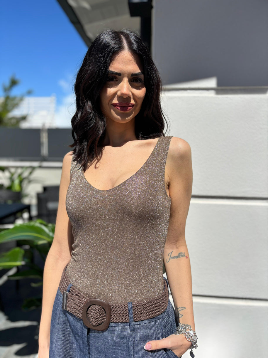 Canotta dp V Lurex
