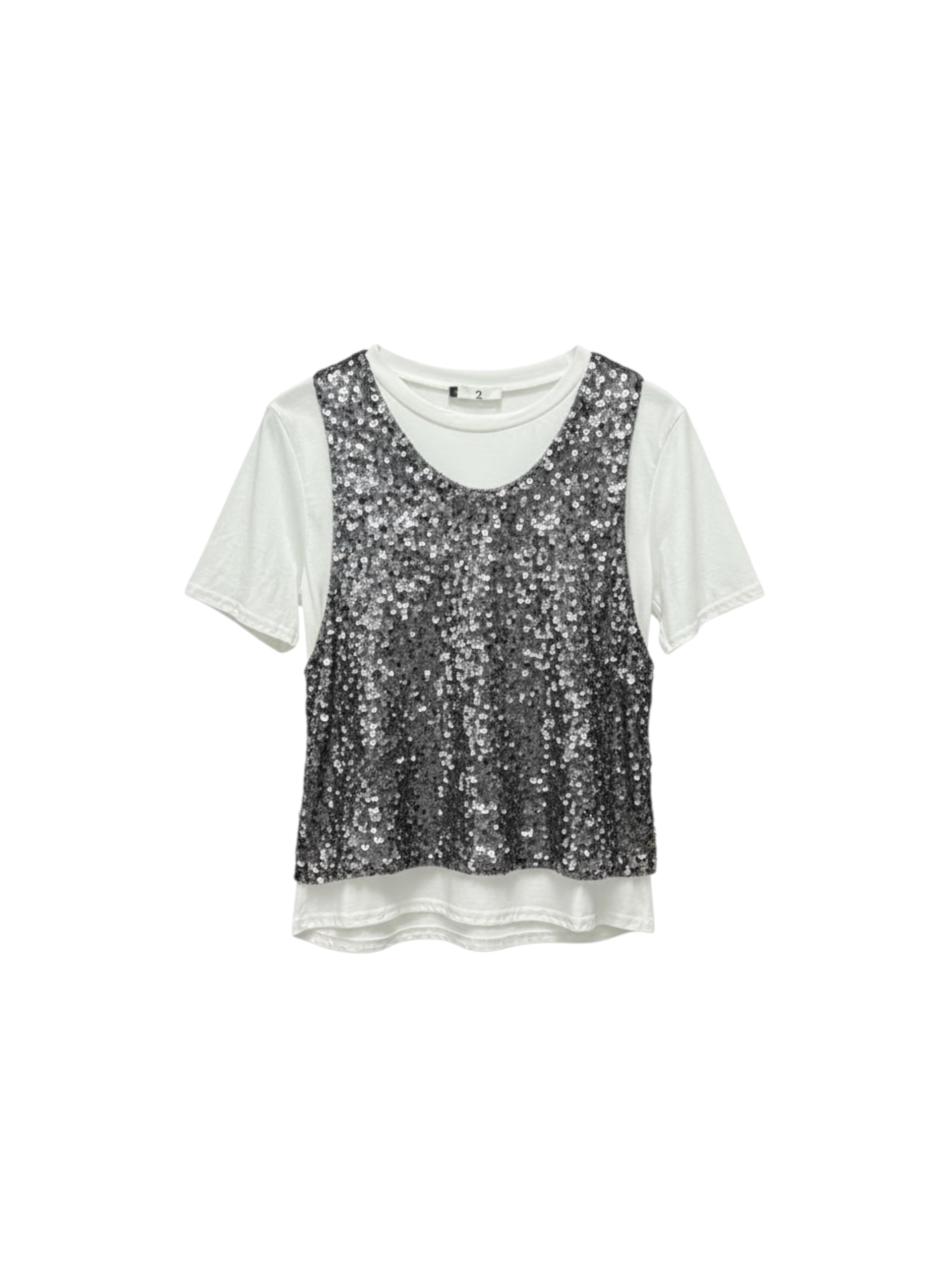 T-shirt Top Paillettes