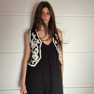 Gilet Ricamo+ Perline