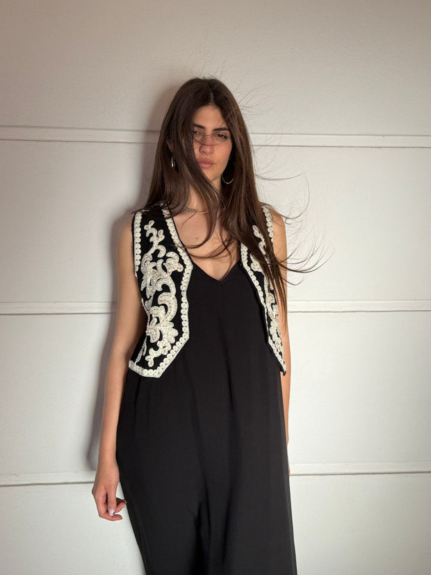 Gilet Ricamo+ Perline