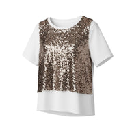 T-shirt Top Paillettes