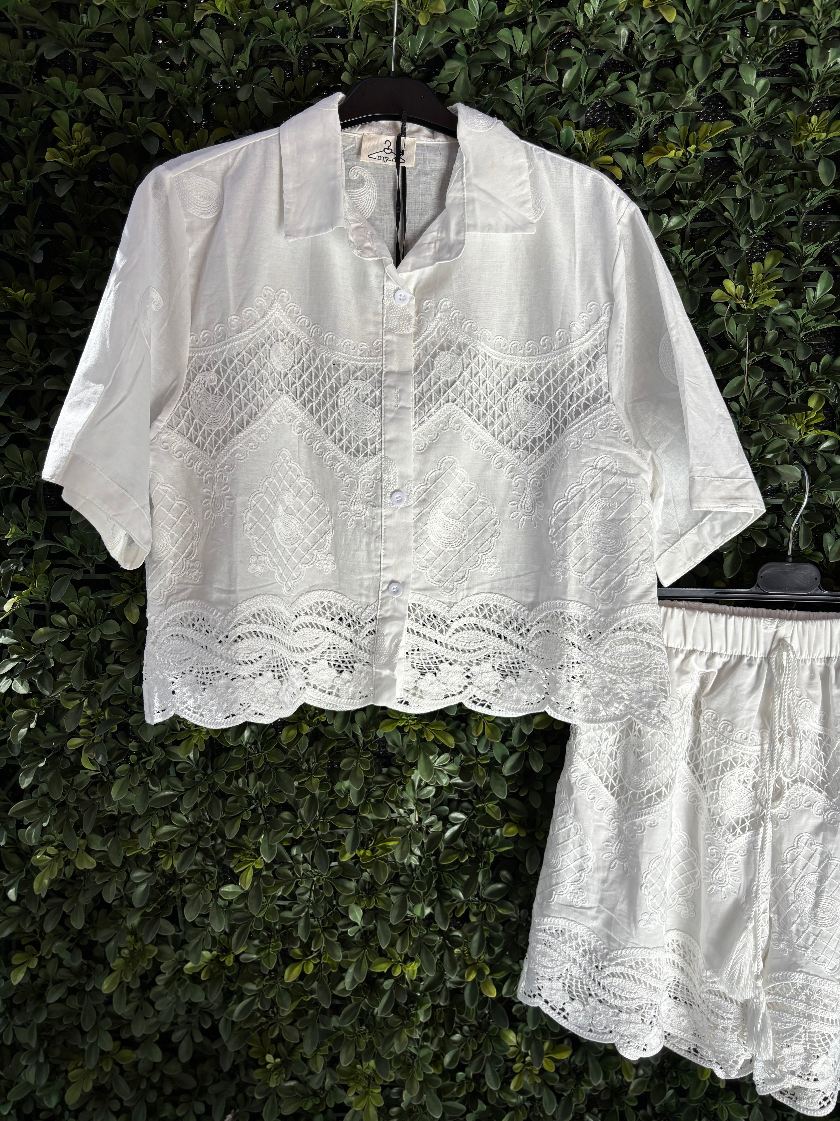 Camicia Crop Macrame