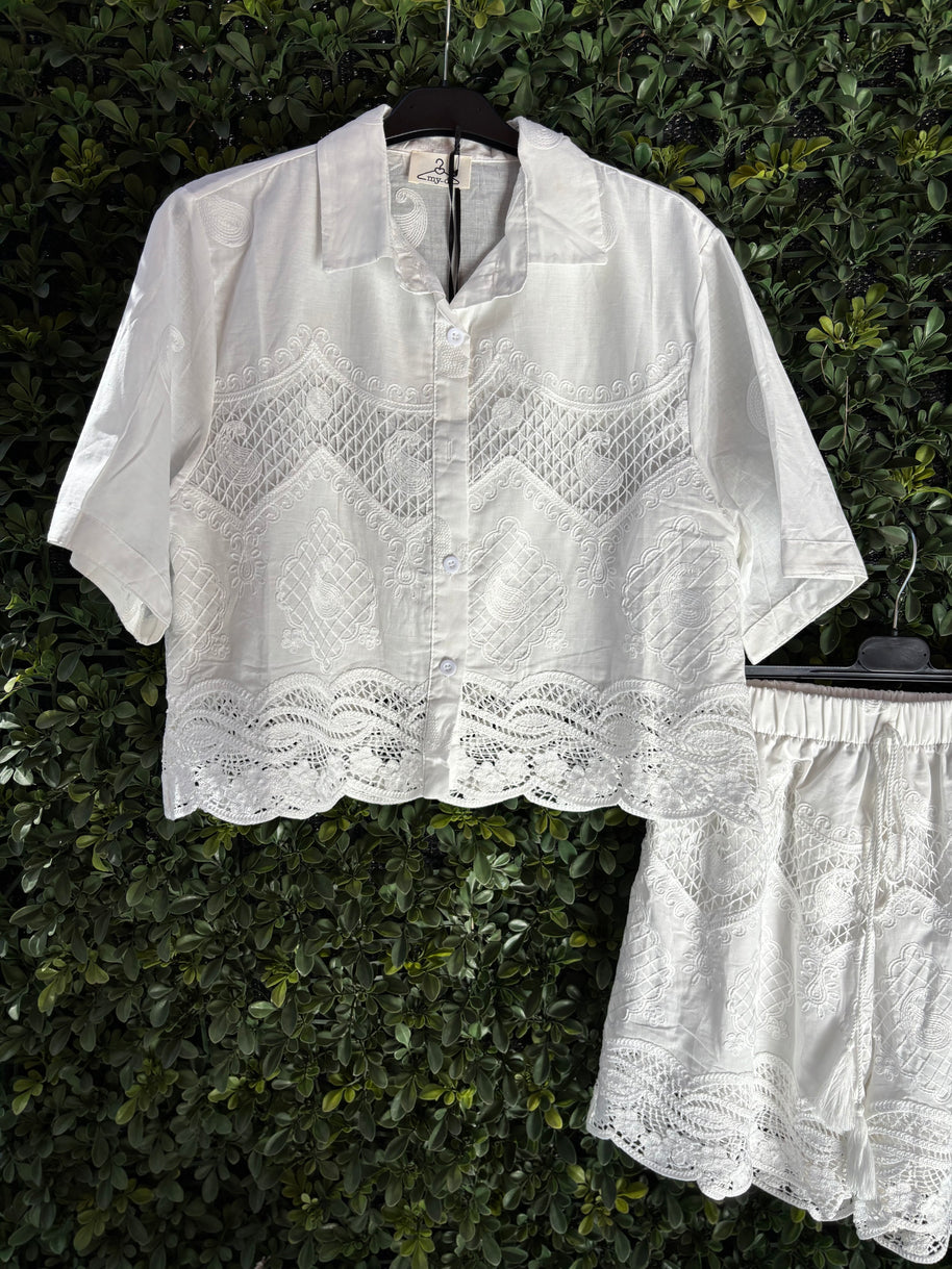 Camicia Crop Macrame