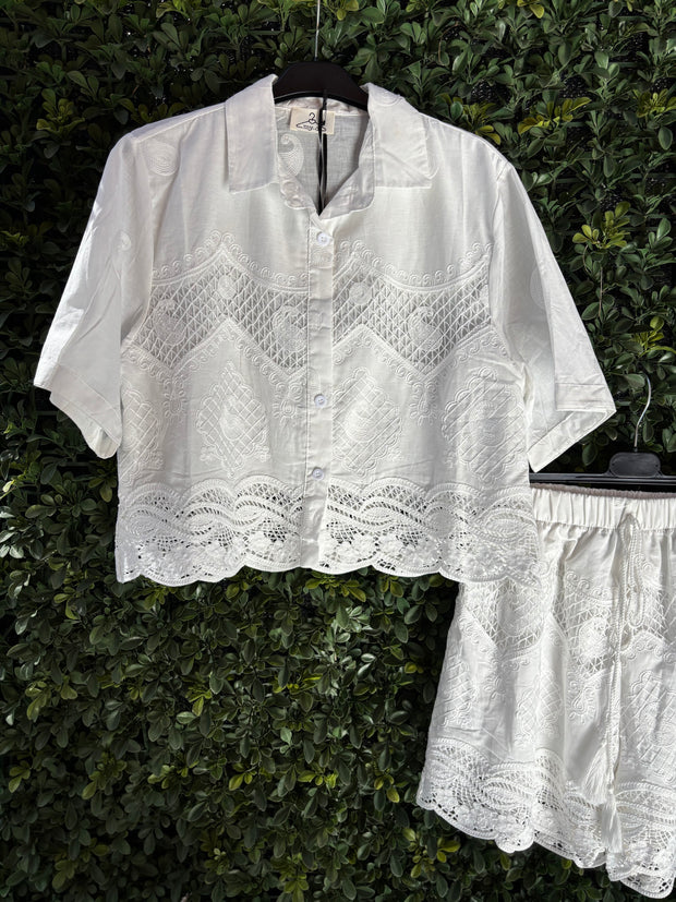 Camicia Crop Macrame