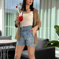 Shorts jeans Ricamo