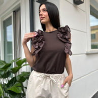T-shirt Rouches