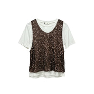 T-shirt Top Paillettes