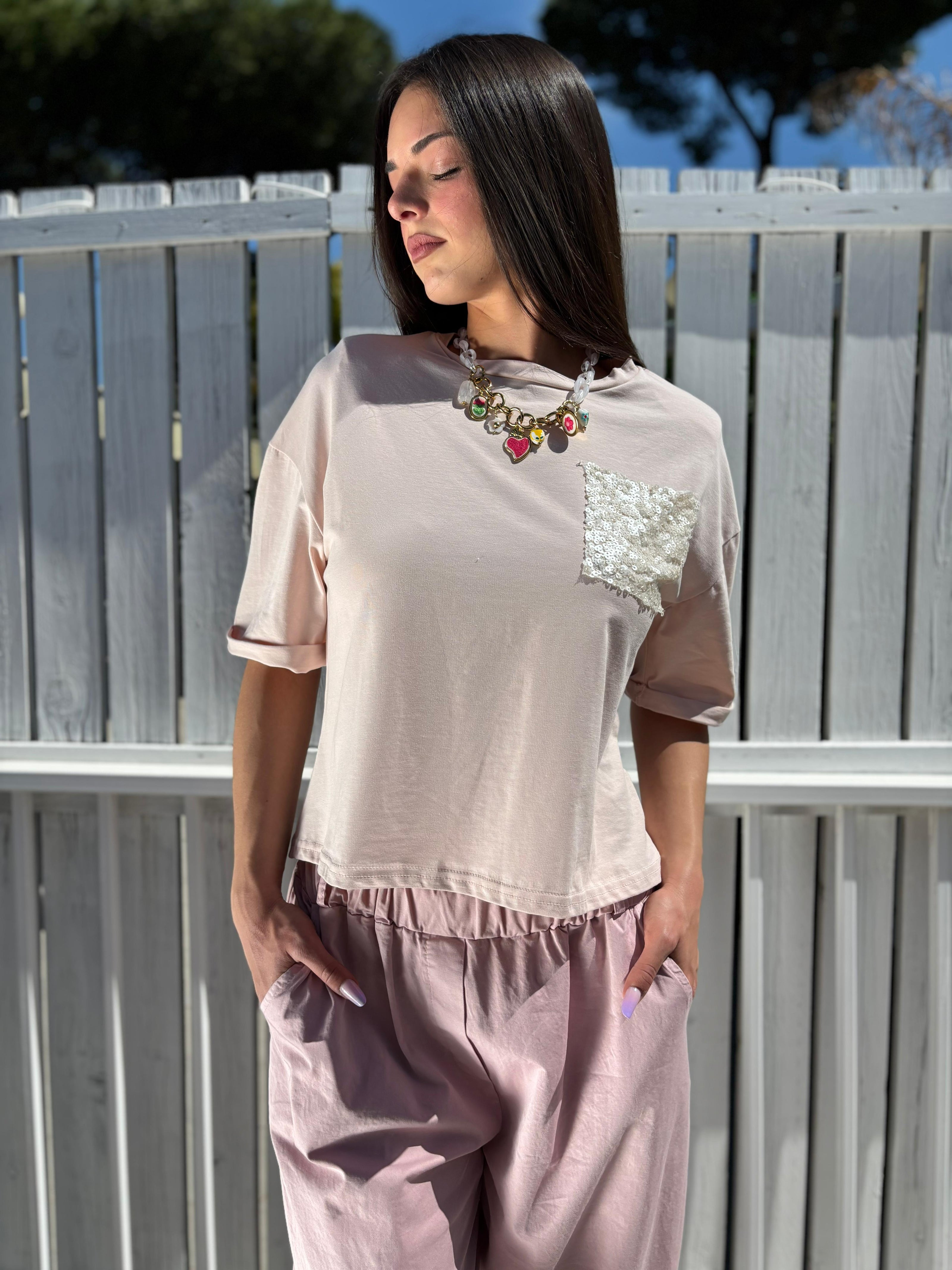 T-shirt Taschino Paillettes