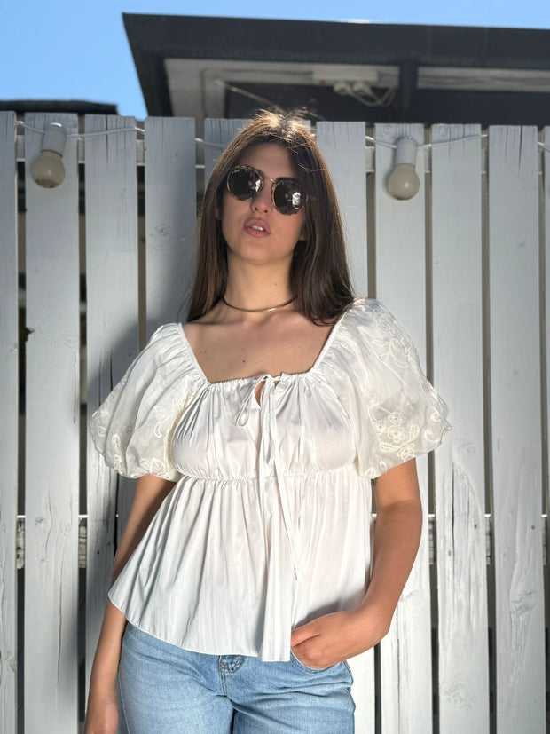 Blusa Manica Ricamo