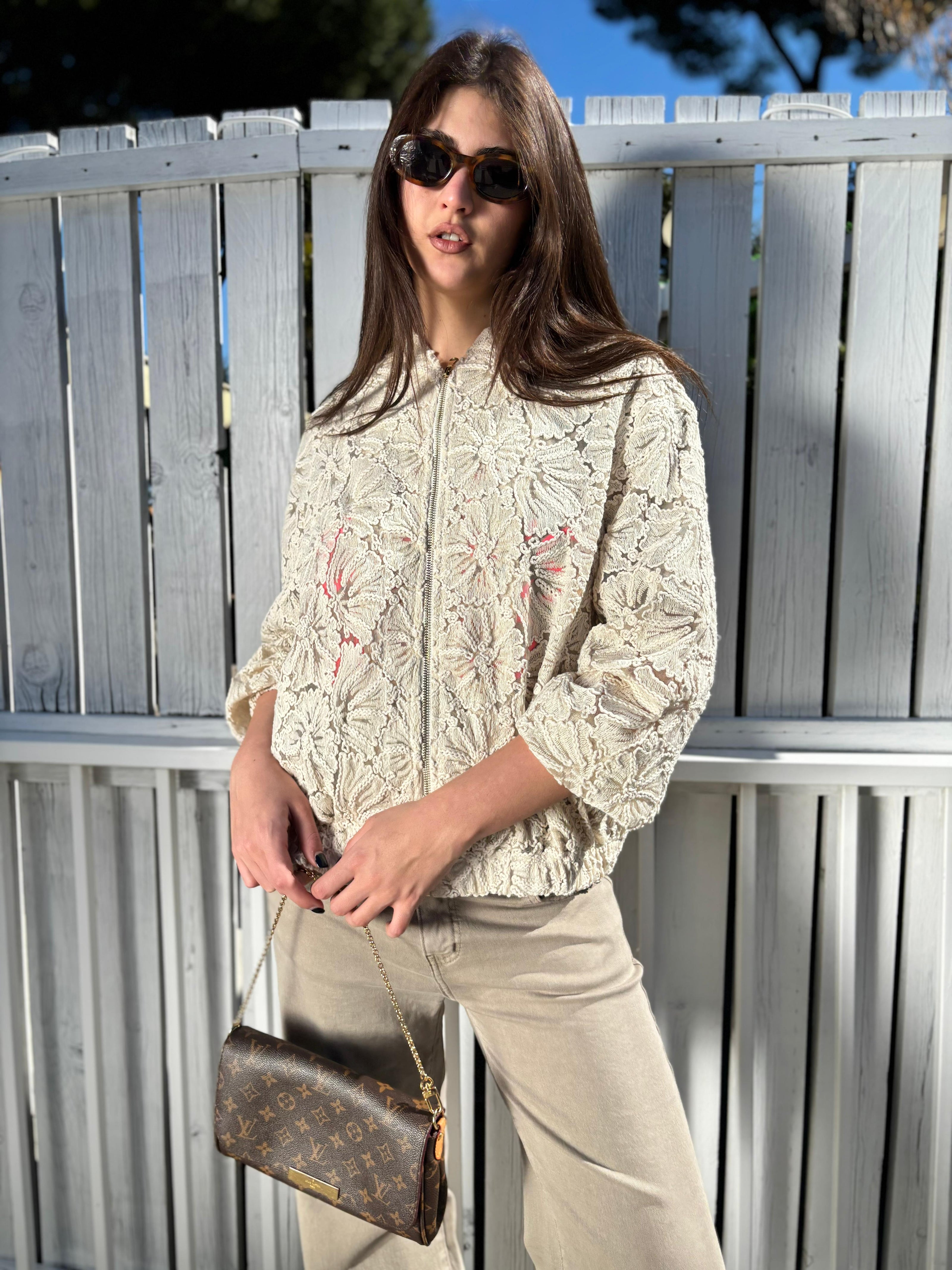 Puffer Ricamo Fiori