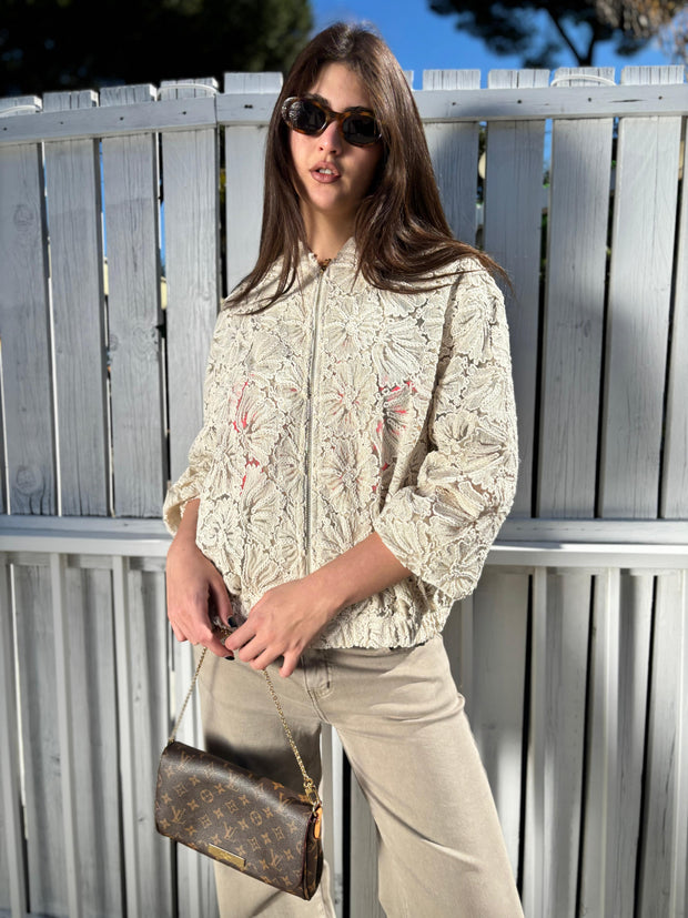 Puffer Ricamo Fiori