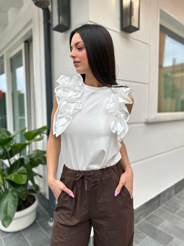 T-shirt Rouches