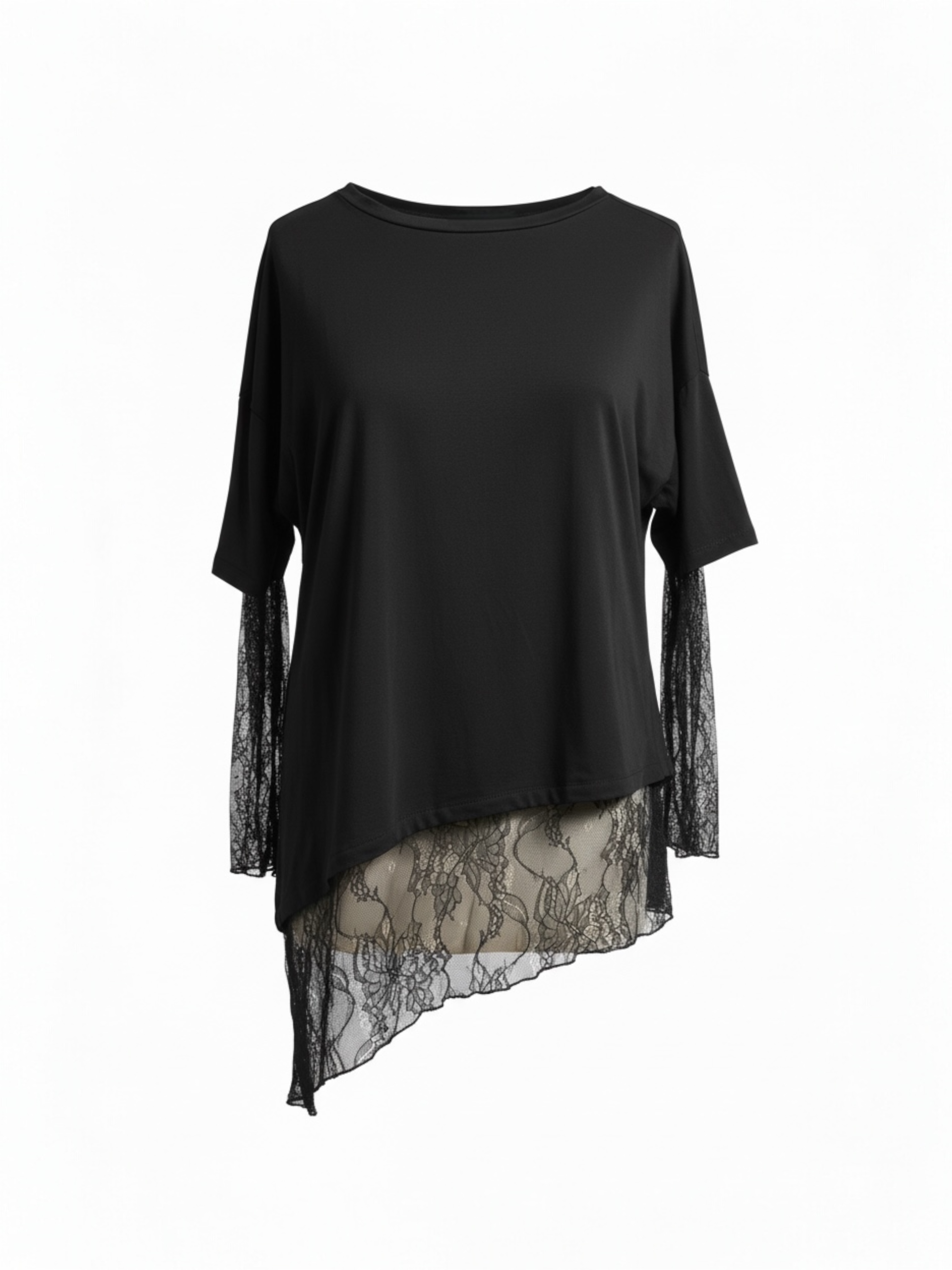 Maglia Cotone Pizzo