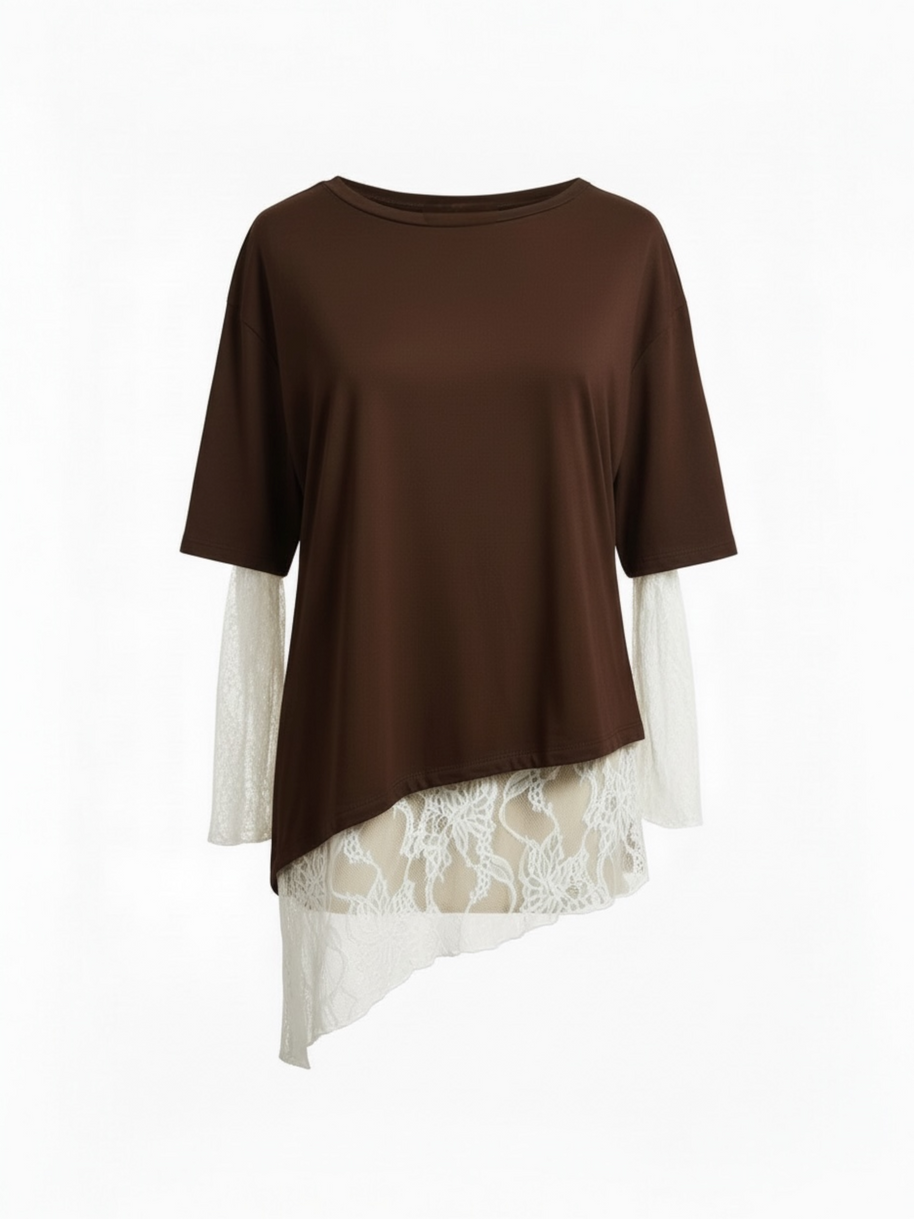 Maglia Cotone Pizzo