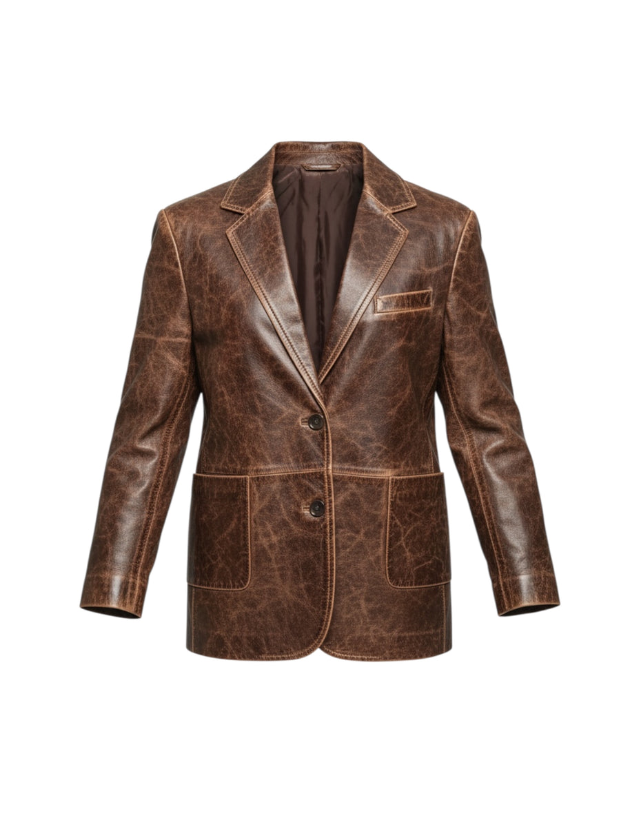 Giacca Pelle Stone Wash