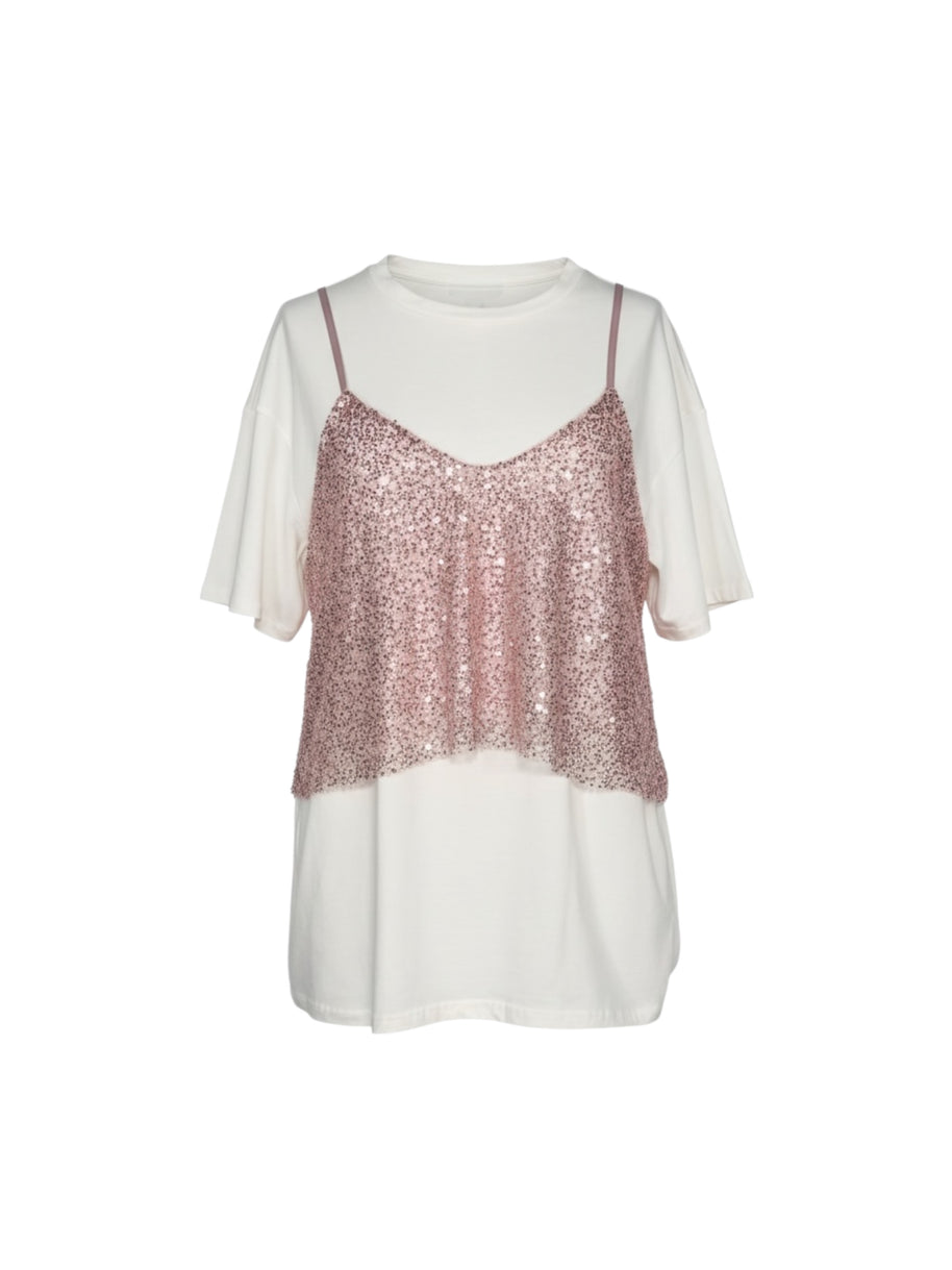 T-shirt +Top Paillettes