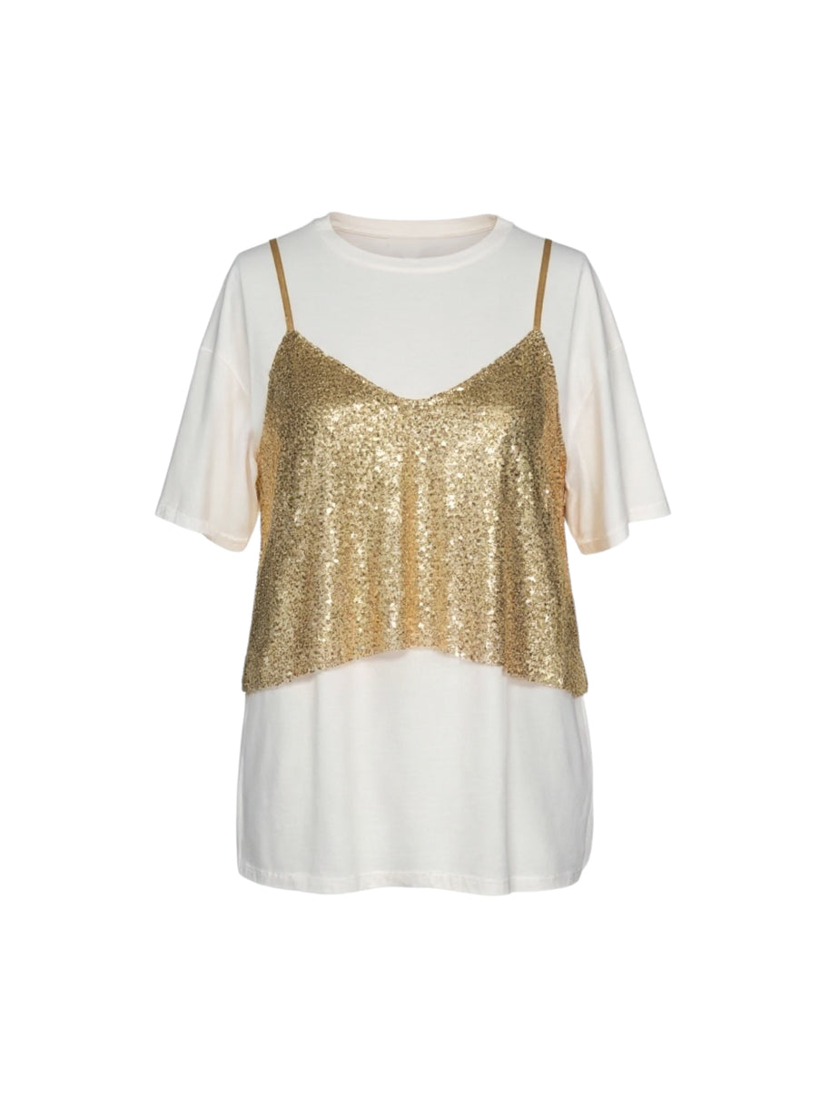 T-shirt +Top Paillettes