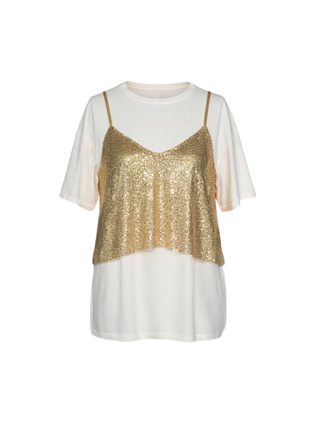 T-shirt +Top Paillettes