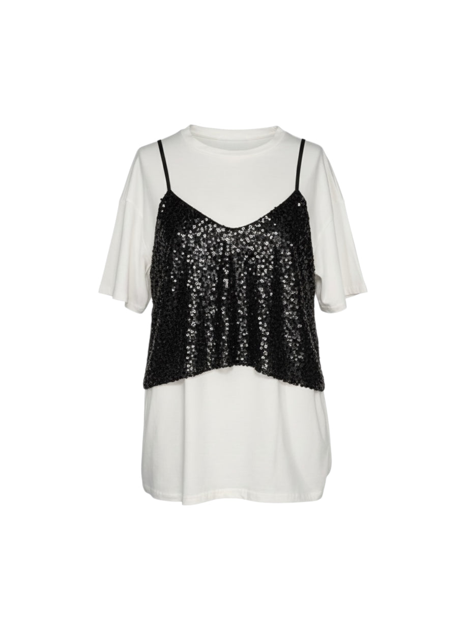T-shirt +Top Paillettes