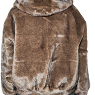 CHAQUETA BOMBER DE PIEL CON CAPUCHA