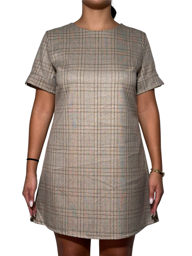 MINI CHECKED DRESS
