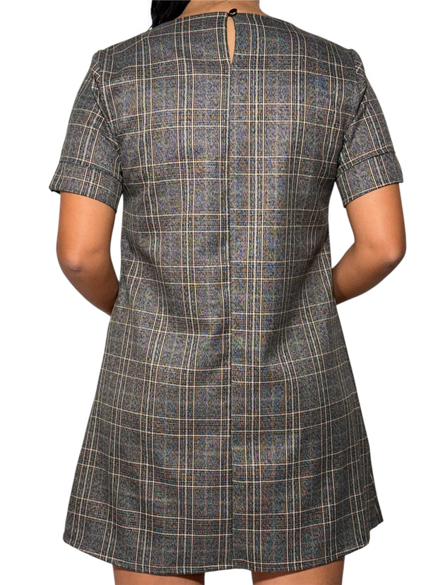 MINI CHECKED DRESS