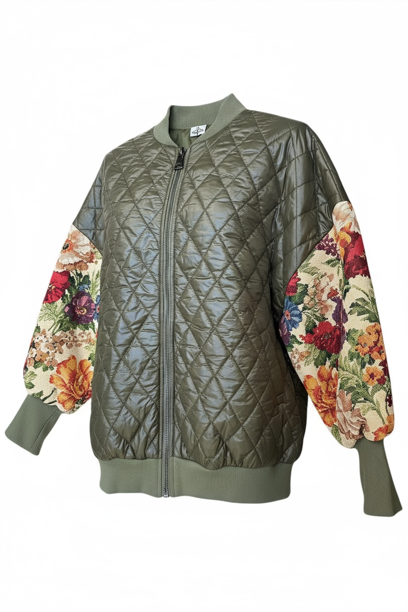 CHAQUETA BOMBER DE MANGA EN D