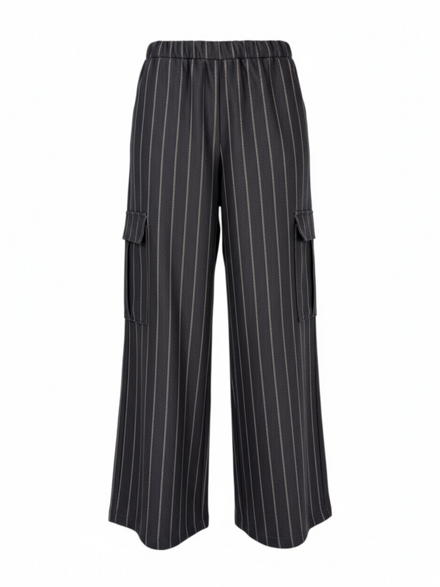 PINSTRIPED CARGO PANTS