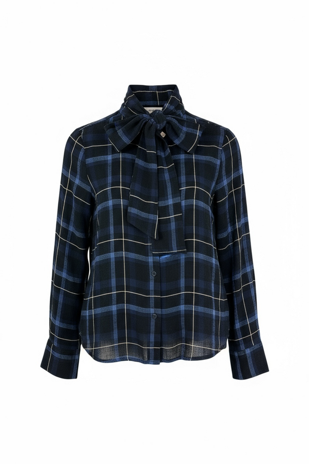 CHECK SHIRT WITH BOW