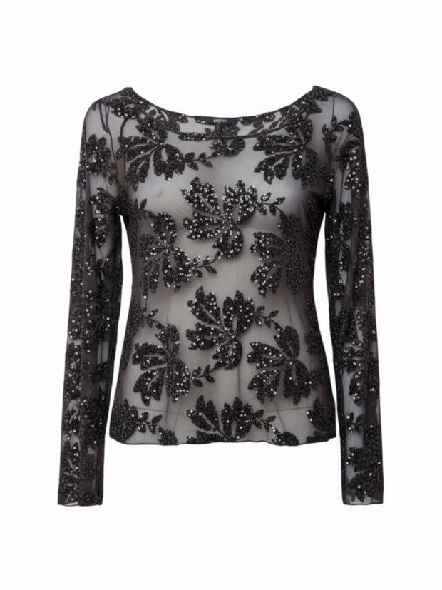TOP TULLE PAILLETTES