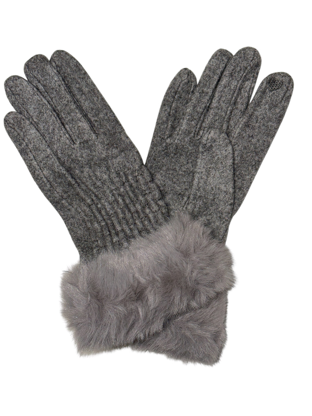 GUANTI LANA + PELLICCIA - YFYN0370