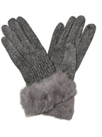 GUANTI LANA + PELLICCIA - YFYN0370