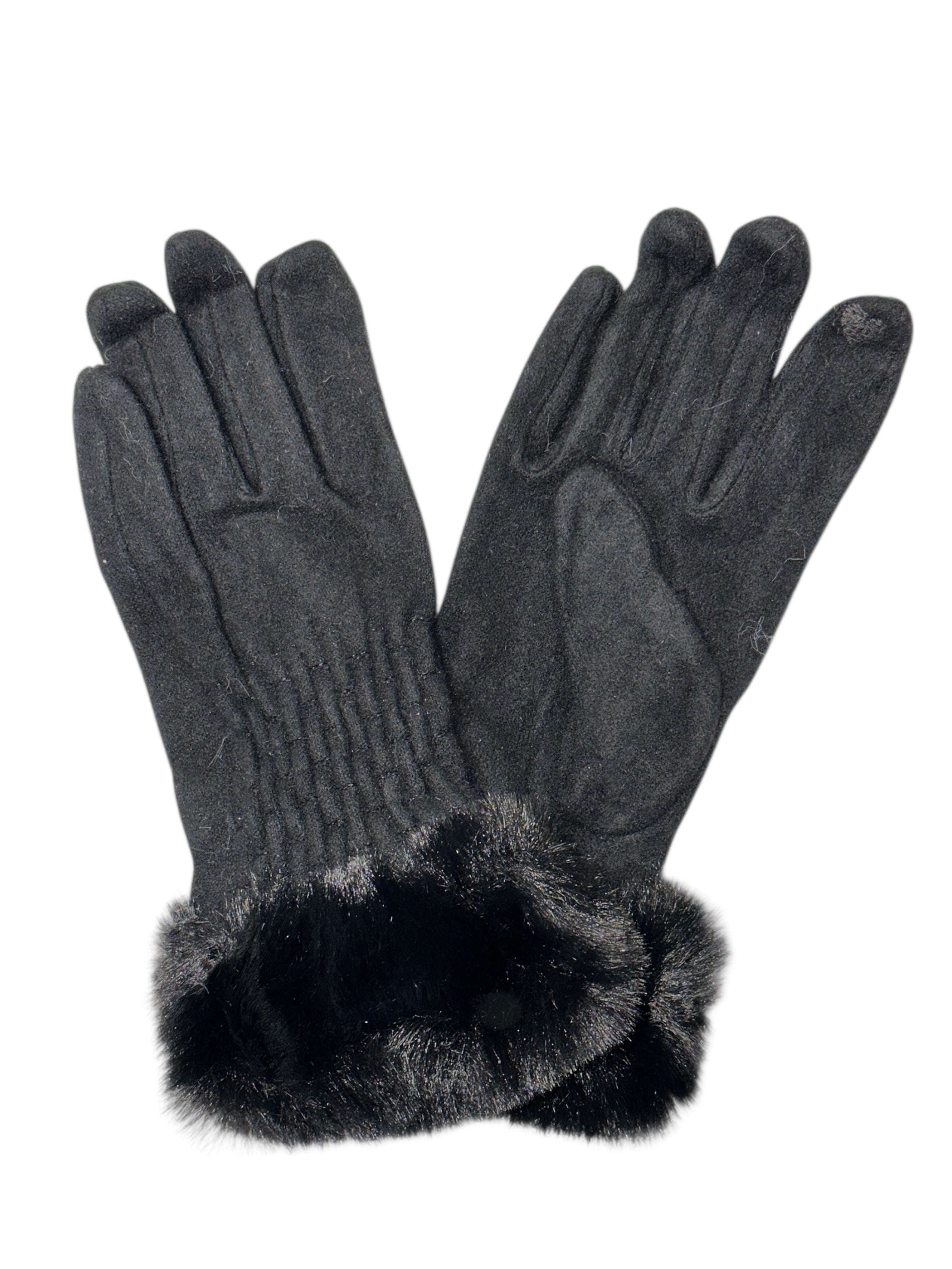 GUANTI LANA + PELLICCIA - YFYN0370