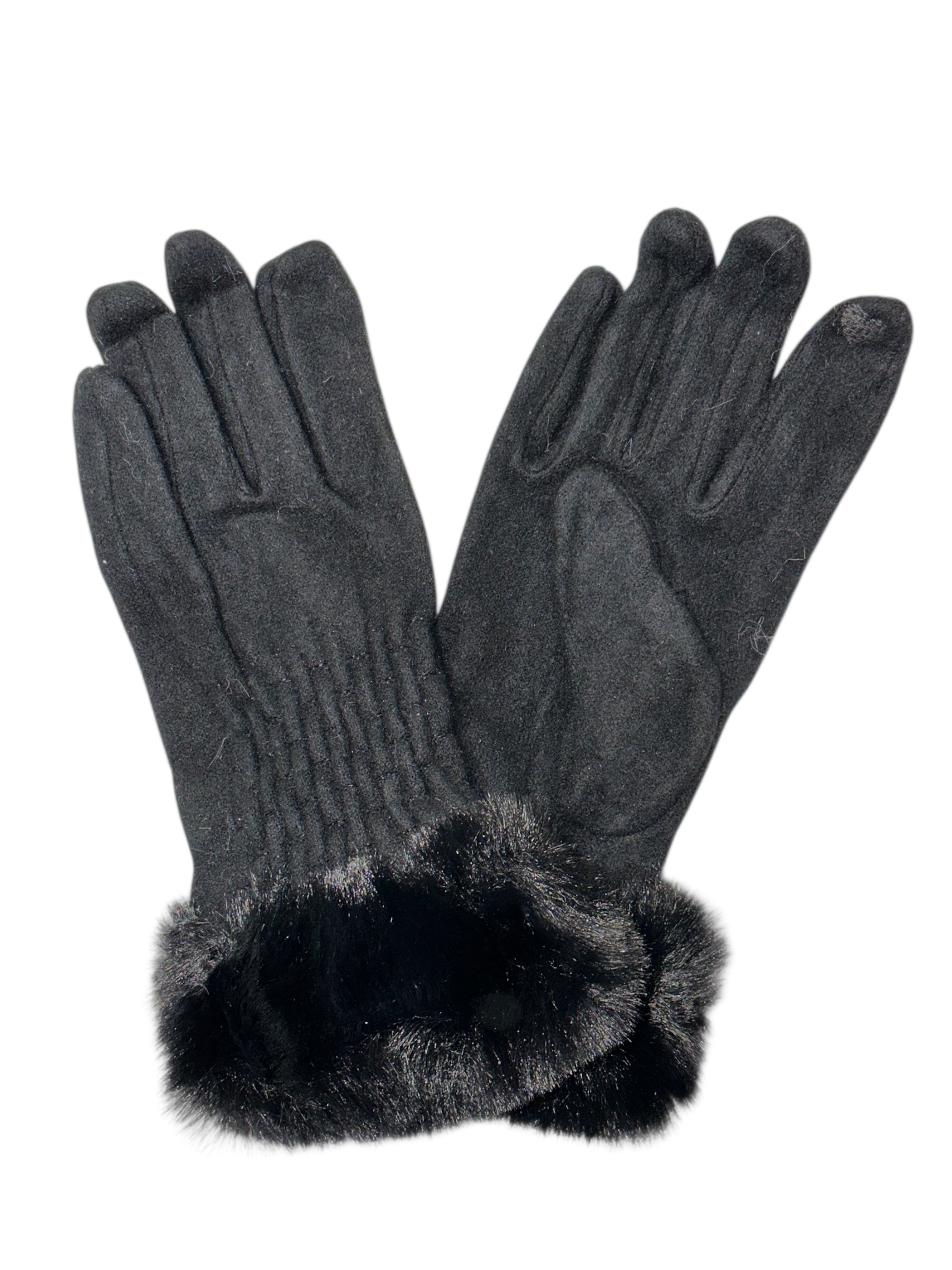 GUANTI LANA + PELLICCIA - YFYN0370