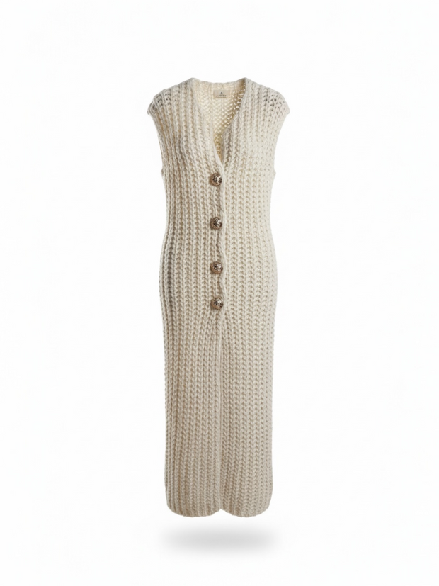 GILET LUNGO BOTTONI ORO - MSF7072