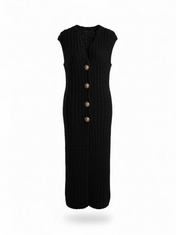 GILET LUNGO BOTTONI ORO - MSF7072