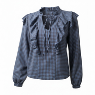 Camicia Vichy Rouches