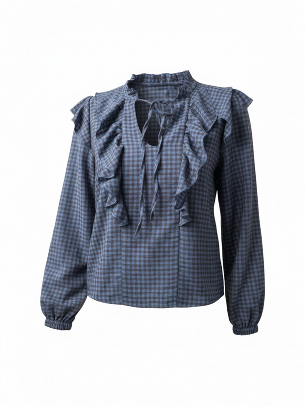 Camicia Vichy Rouches
