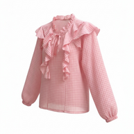 Camicia Vichy Rouches