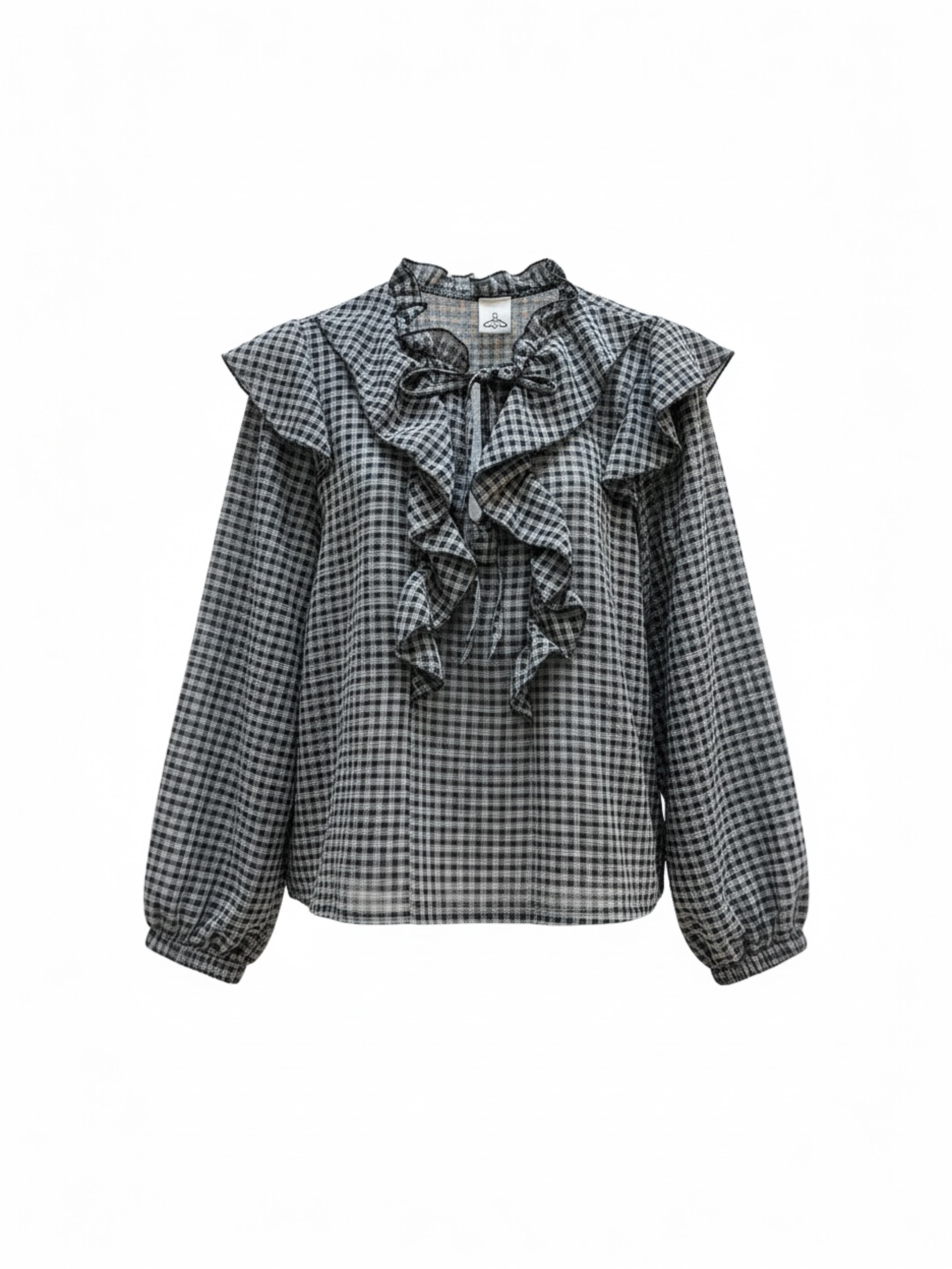 Camicia Vichy Rouches