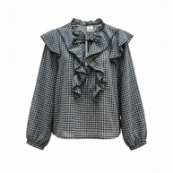 Camicia Vichy Rouches