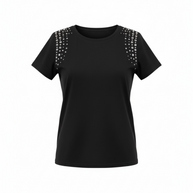 T-shirt Strass Spalle