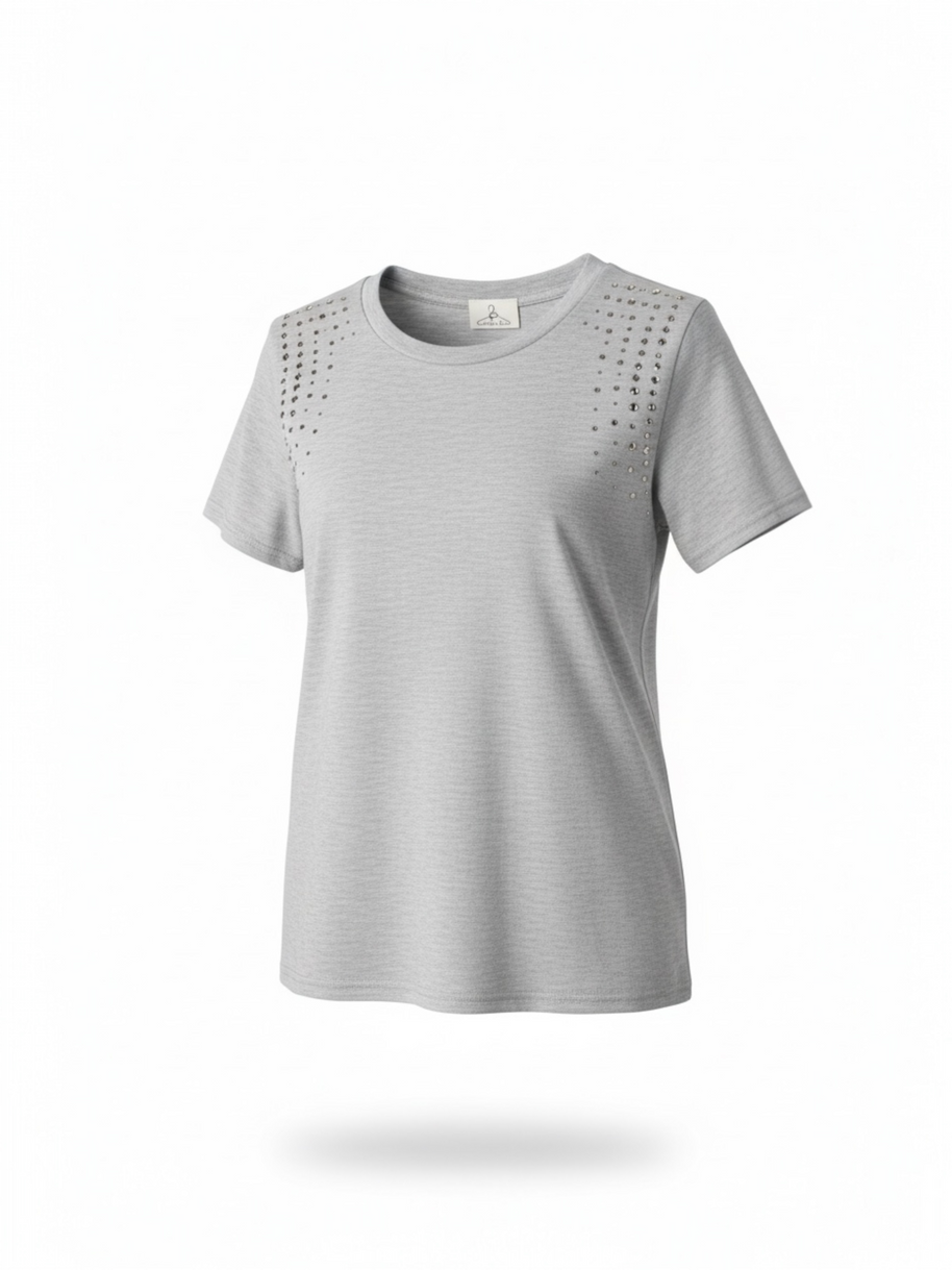 T-shirt Strass Spalle