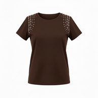 T-shirt Strass Spalle